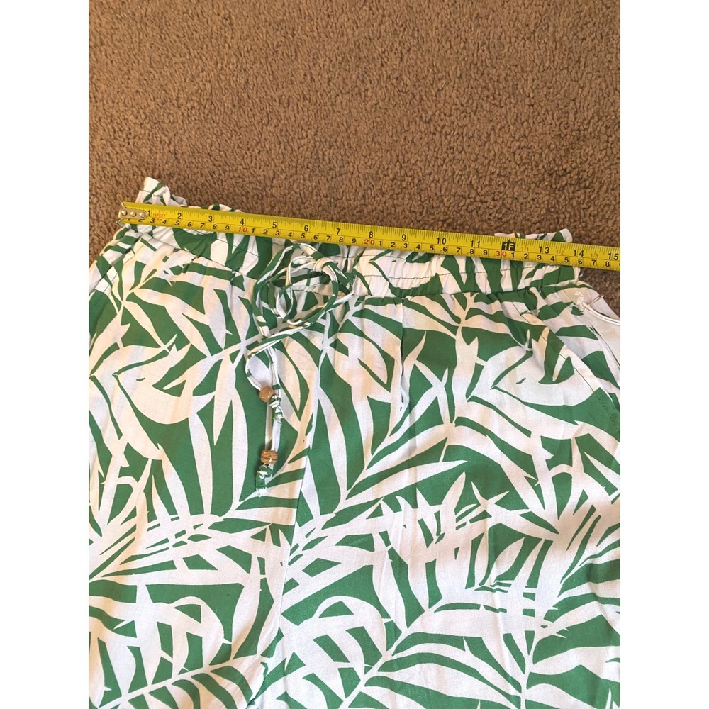 Jane + Delancey Palm Print Pants Wide Leg Drawstring Casual Size S NWT - Picture 12 of 12